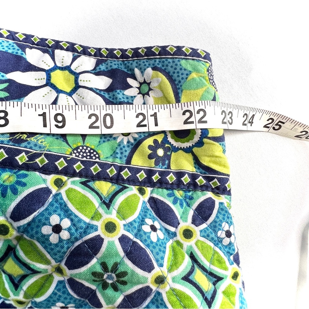 Vera Bradley navy blue green large quilted tote bag - Picture 6 of 8